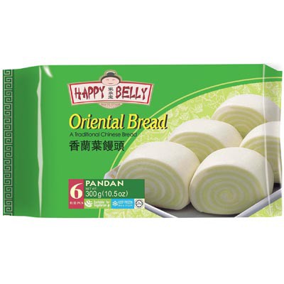 

HAPPY BELLY ORIENTAL BREAD PANDAN 300G ISI 6 PCS / FROZEN FOOD ORIENTAL BREAD / ORIENTAL BREAD