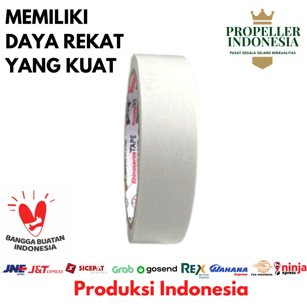 Double Tape Putih RHINOCEROS Tape 24mm x 10m