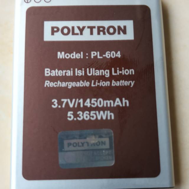 Baterai original android Polytron R3 R2407 PL-604