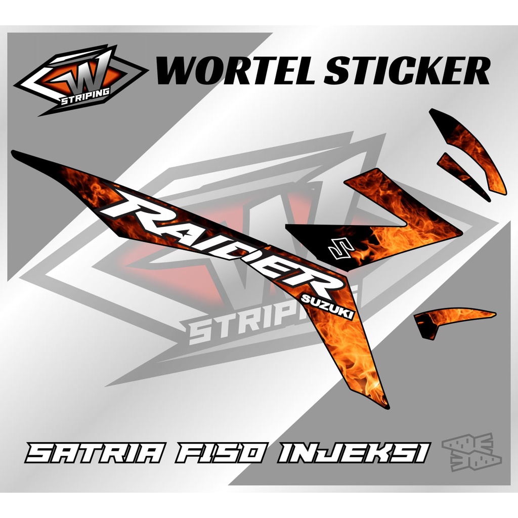 Striping Hologram Satria FU Injeksi-Stiker Decal Satria Fu 150 Injeksi Api Keren