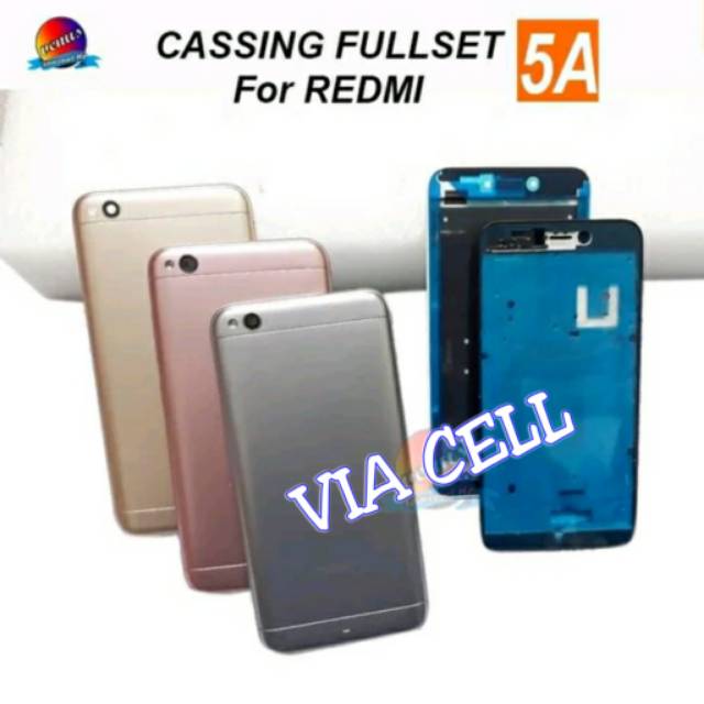 Backdoor Backdor Back Casing Xiaomi redmi 5a Housing Fullset + Frame Lcd Bazel Original