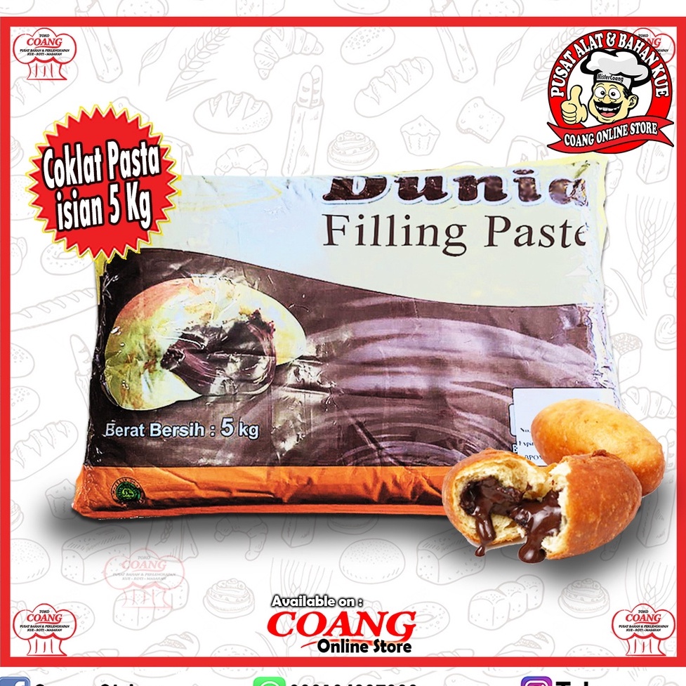 

DUNIA COKLAT FILLING 5 KG - SAUS COKLAT - COKLAT BANTAL - COKLAT ISIAN