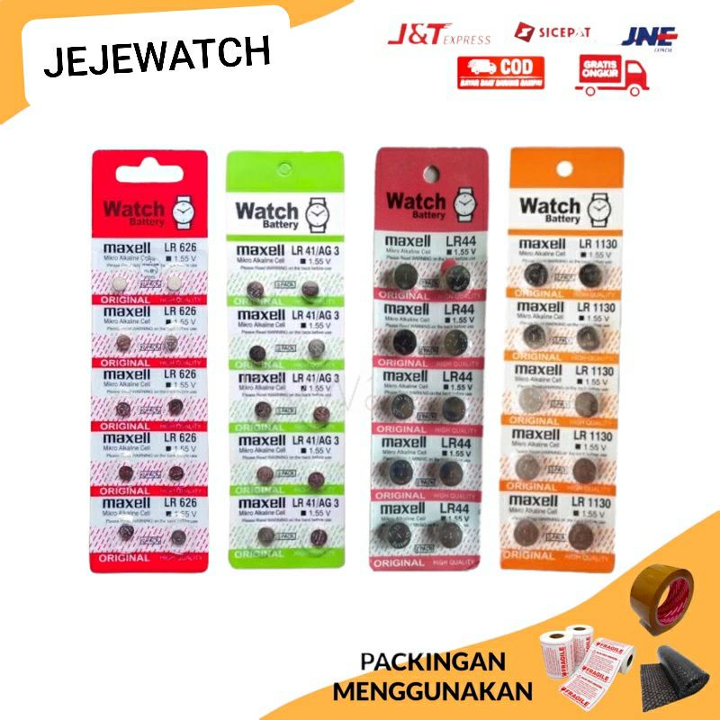 batrai jam tangan MAXELL626/LR44/LR41/AG3/LR1130