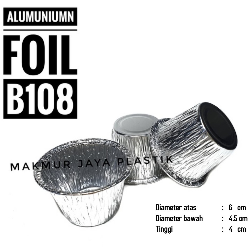 Cup Foil Aluminium B108 – Loyang Bolu Mini, Brownies, Dessert Oven & Kukus