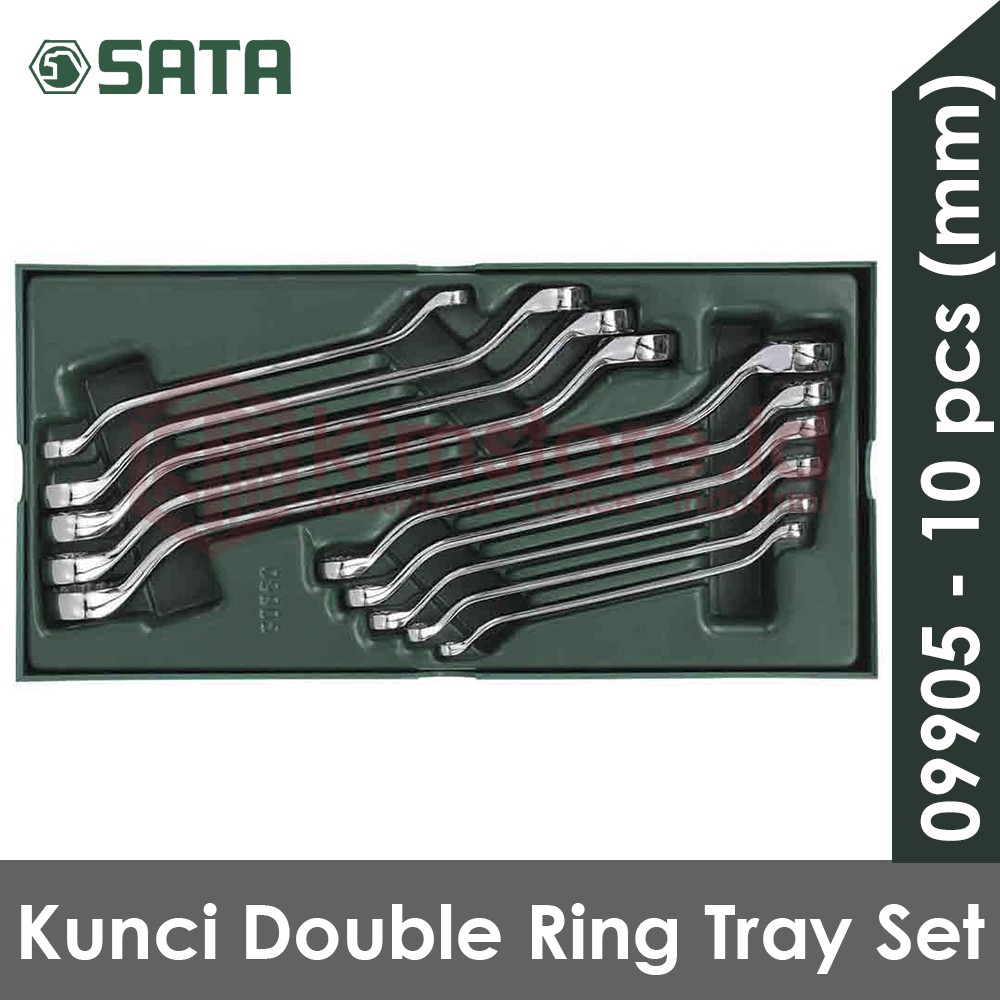 SATA Kunci Ring Double Set 10 pcs Metric Tray Set 09905