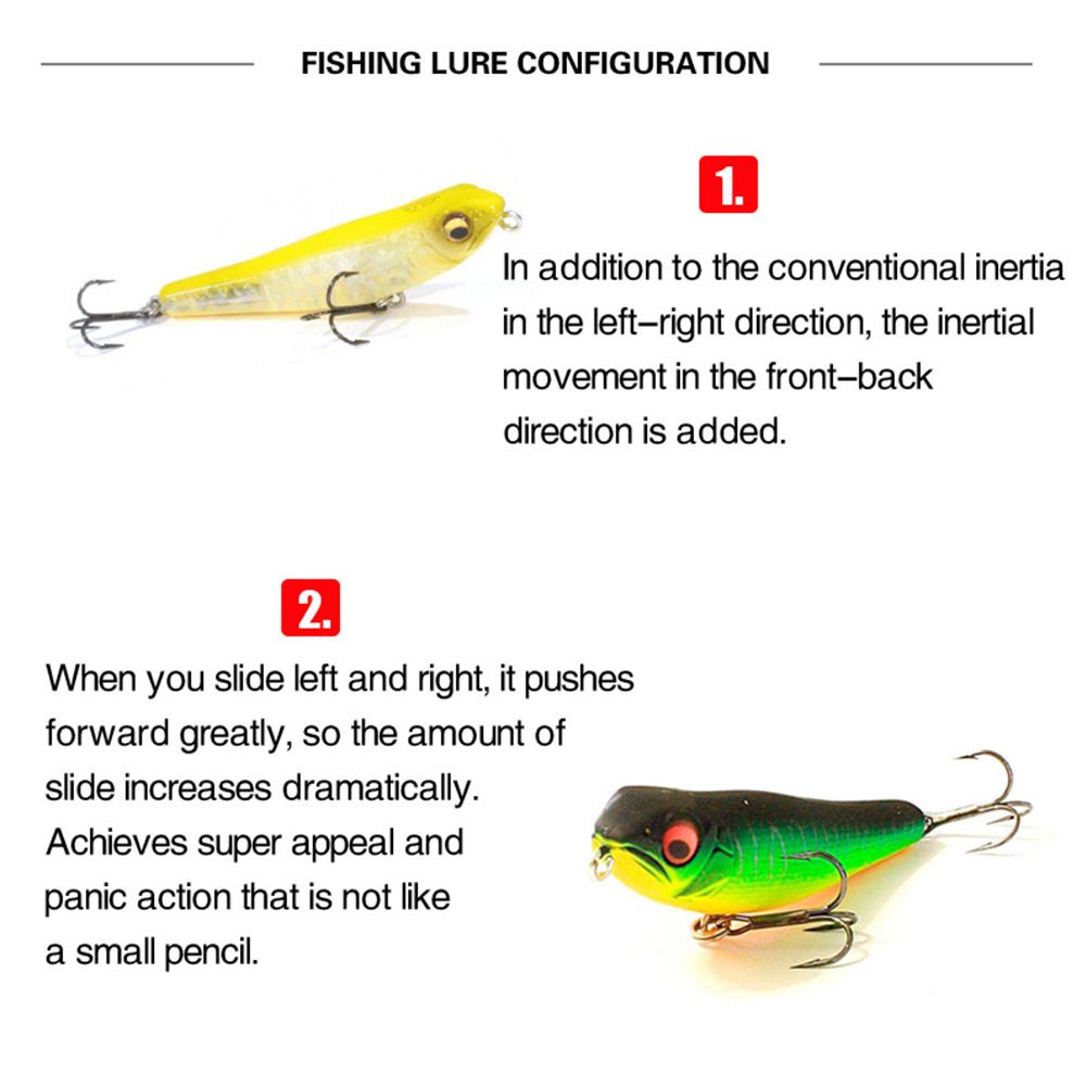 TOP Transparent Fish Hooks Outdoor Minnow Lures Pencil Baits with Steel ball Crankbaits 71mm 7g Tackle Useful Winter Fishing