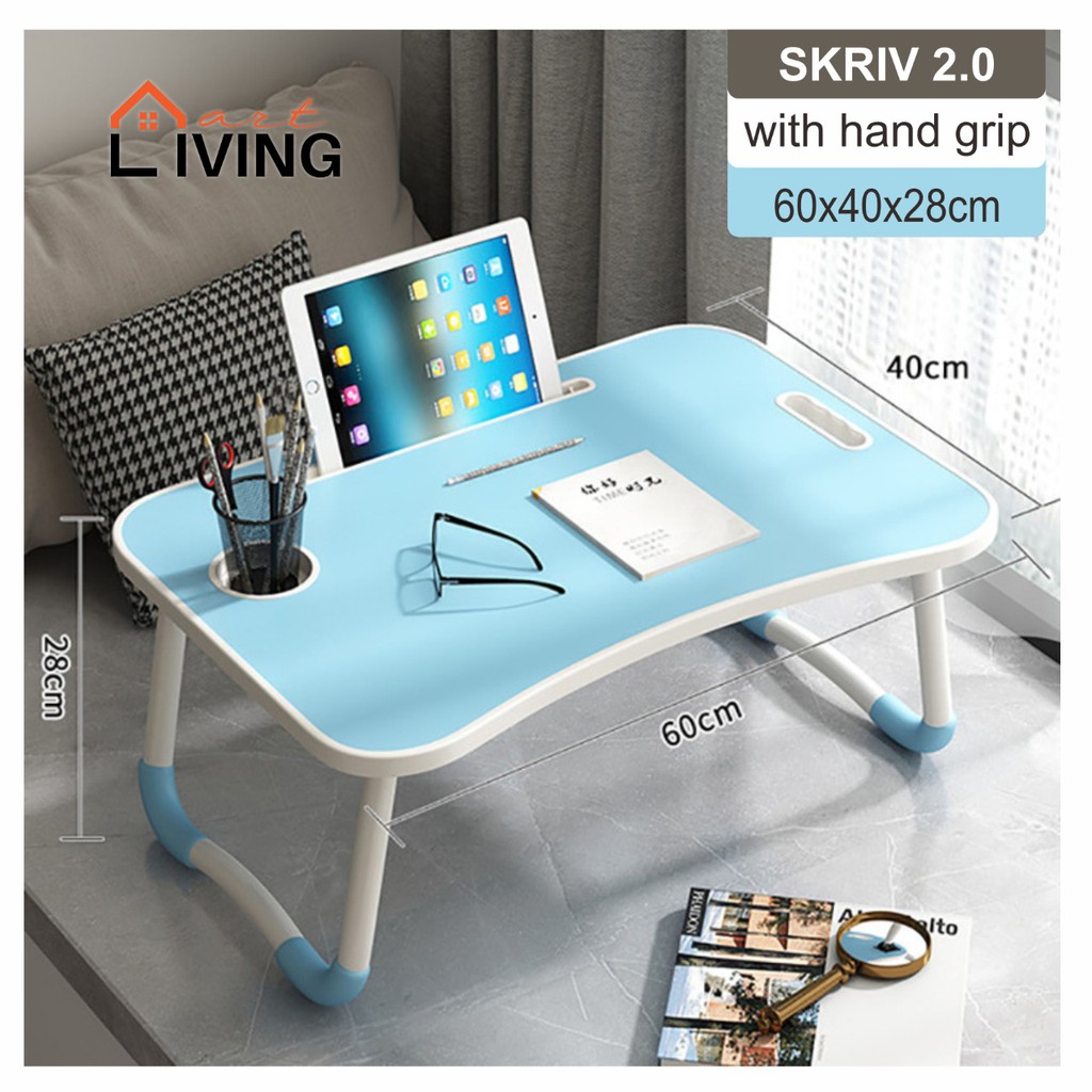 Living Mart - SKRIV 2.0 Hand Grip Meja Lipat Multi fungsi Meja Lipat Belajar Laptop - 44017