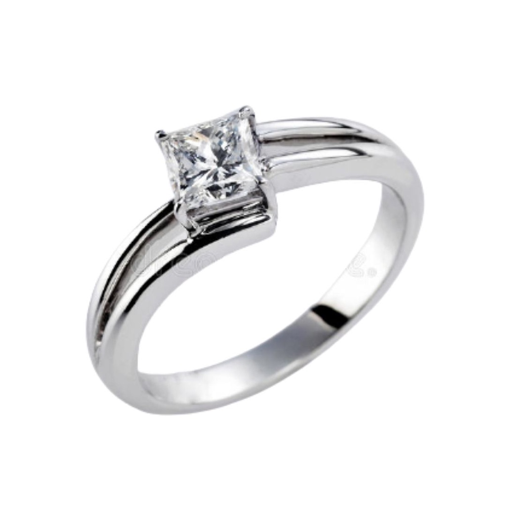 Cincin Emas Asli 75% 18K Cincin Kawin Cincin Fashion Bersurat-Duta Jewellery