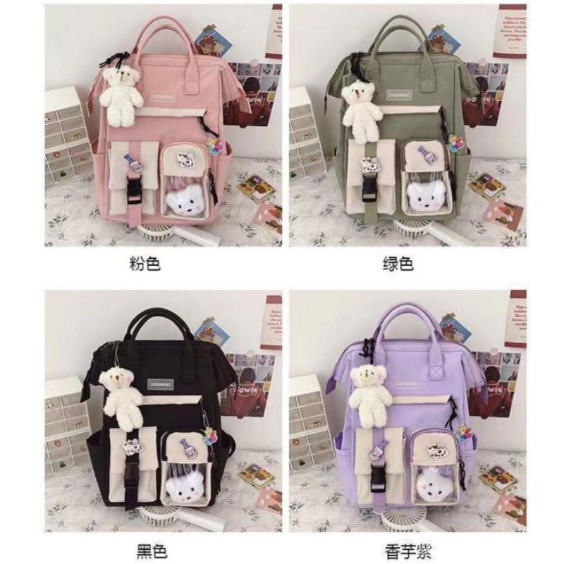 ETALASE KOREA 12/TAS KOREA IMPORT ORIGINAL ASLI/TAS KOREA SD FREE PIN GANTUNGAN BONEKA LUCU/TAS SEKOLAH SD SMP SMA KULIAH REMAJA/TAS ANAK CEWEK/RANSEL KOREA/TAS KOREA STYLE/TAS IMPORT MODEL BARU/TAS/TAS MODEL KOREA/TAS ANAK SEKOLAH SD BESAR MODEL TERBARU