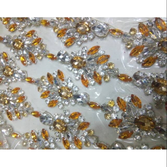 SWAROVSKI CANGKANG BROACH GRADE A KUNING EMAS
