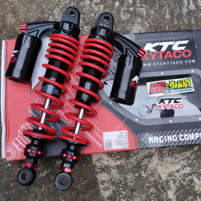 Dual shock/shockbreker ktc kytaco extreme XT-08 red merah 330mm rx king, supra, kharisma, tiger