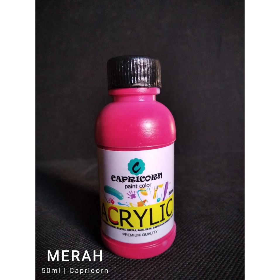 

Cat Akrilik/ Cat Textile/ Cat Acrylic/ Cat Lukis/ Cat Lukis Capricorn uk. 50ml (MERAH)