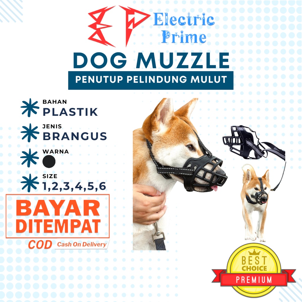 Dog Muzzle Penutup Mulut Anjing Anti Gigit Small Medium Pet Brongsong Mouth Brangus Stop Eating