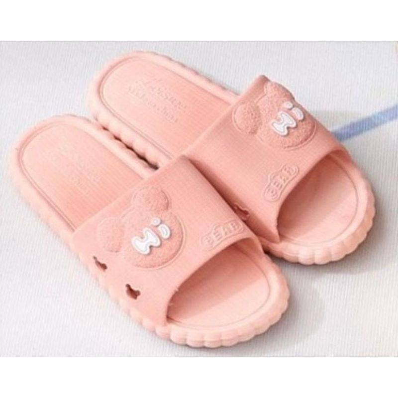 Sandal aslop Jelly Wanita Ban Motif Bear Timbul Hi/Sandal Kokop Jelly Karet Wanita Motif Bear/Sandal Jelly Wanita Motif Hi Bear/Sandal Wanita Lucu/Sandal Karet Kokop Wanita Terbaru/SandL Wanita