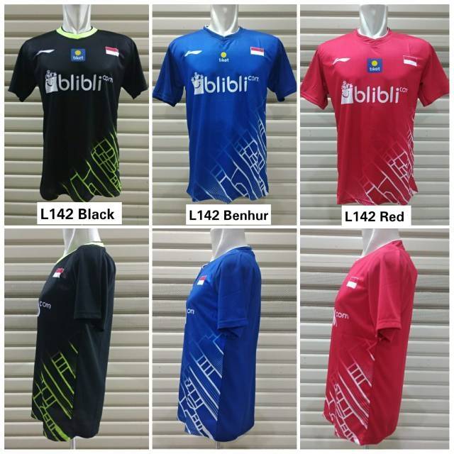 Baju Jersey Kaos Badminton Atasan Bulutangkis L142