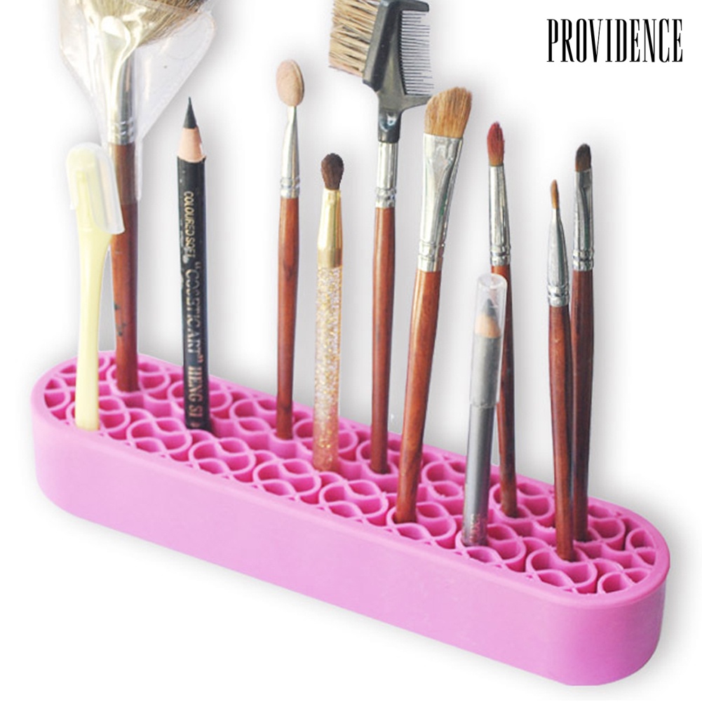 Providence Stand Display Organizer Brush Makeup / Kosmetik Bahan Silikon Untuk Meja