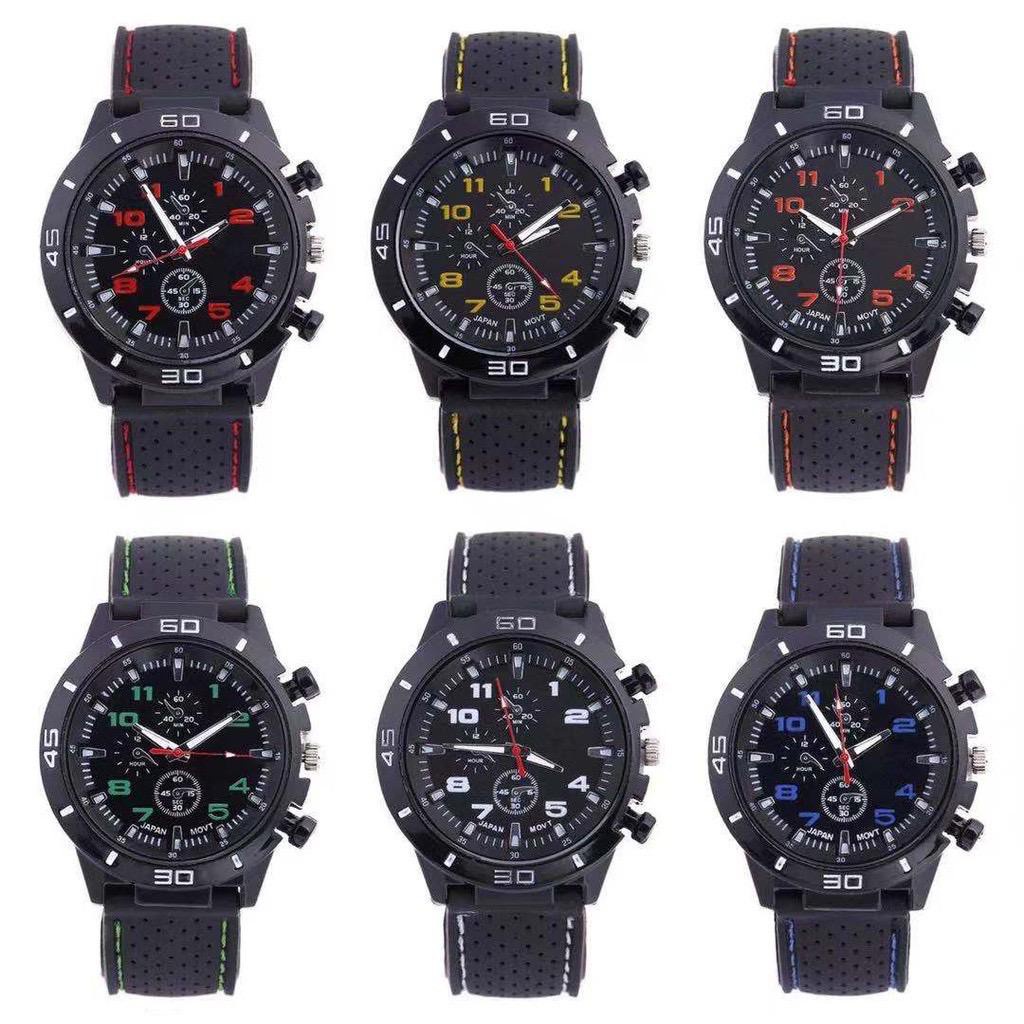 (GROSIRJAYA32) Jam Tangan Pria DONI Sport Chrono GT Grand Touring Korea Fashion Quartz Silikon Rubber Analog Watch GT002