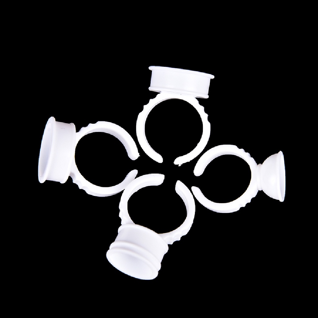 (Infiniteforce.Id) 50pcs / Set Cincin Holder Lem Extension Bulu Mata Sekali Pakai