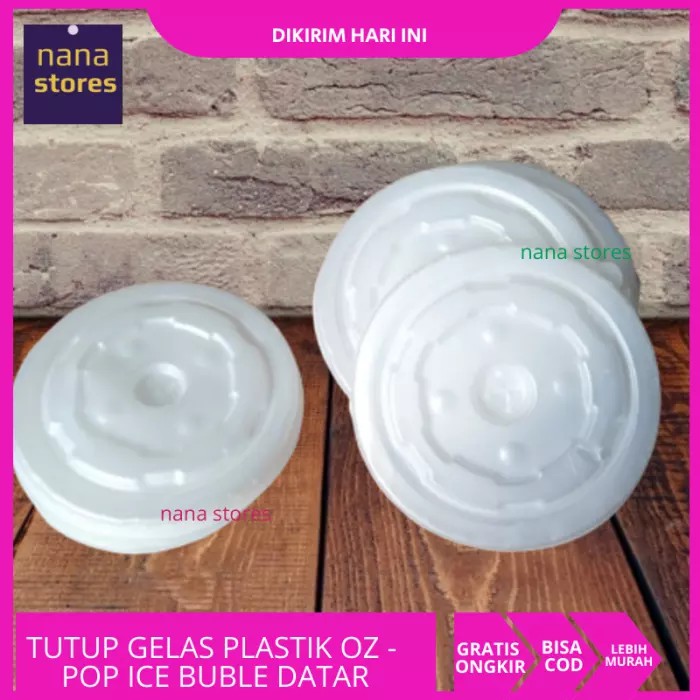 Jual Tutup Gelas Pop Ice Buble Tutup Gelas Plastik Oz Datar Putih Buram Isi 50 Pcs Shopee 8231