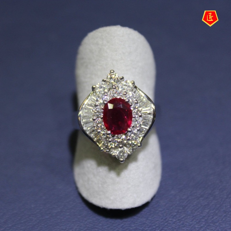 [Ready Stock]Fashionable Temperament Ruby Ring