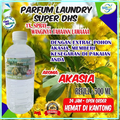 (COD) PARFUM LAUNDRY MURAH 500 ML AKASIA SUPER HDS – PELICIN DAN PEWANGI PAKAIAN TAHAN LAMA-ANTIAPEK