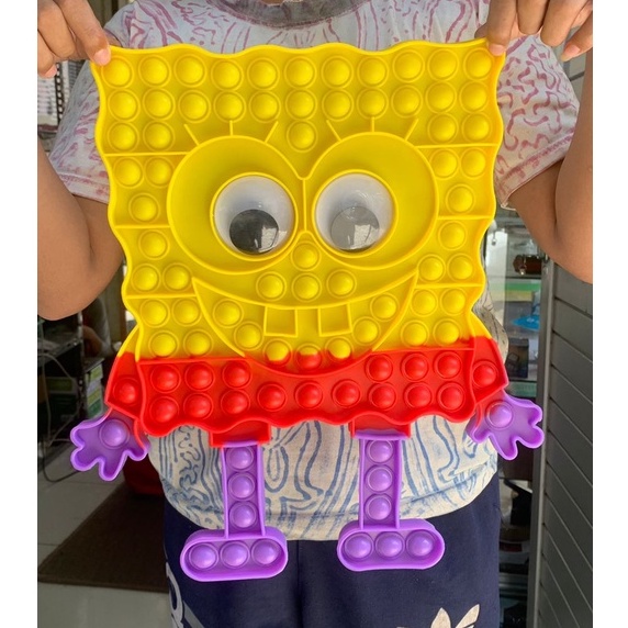 POP IT JUMBO VIRAL RAINBOW WARNA WARNI MAINAN ANAK TIKTOK-SPONGEBOB 40CM
