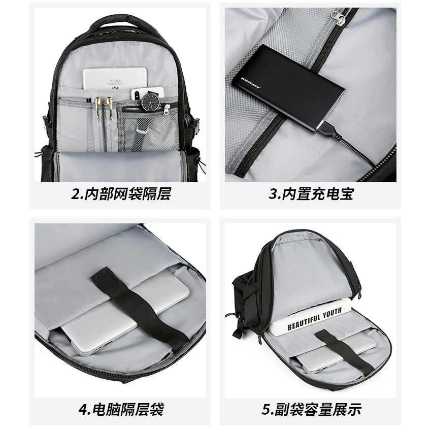 Tas pria/Waterproof/Ransel Parkson Pria/ Ransel Laptop Big Capacity/usb slot expanding/Tas Murah