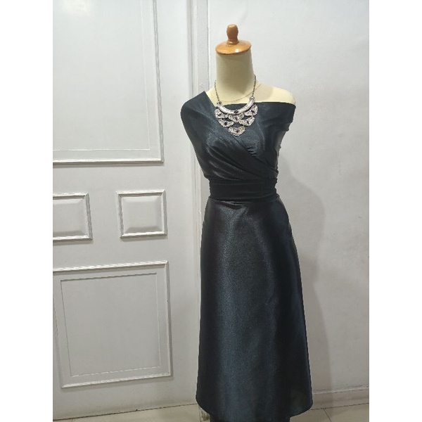 1/2 Meter Black Kain Satin Silk Kilap Premium Jakarta Maxmara Lux (Jenis Bahan) Satin Bridesmaid Saten Silk Kilap Premium Kain Satin Silk Charmuse Grosir Murah Kain Saten