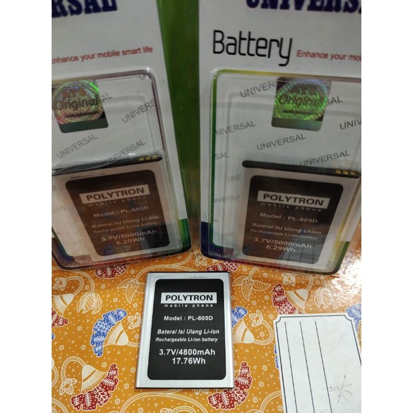 baterai batterai battery batrai Polytron 605D 6Q5A original