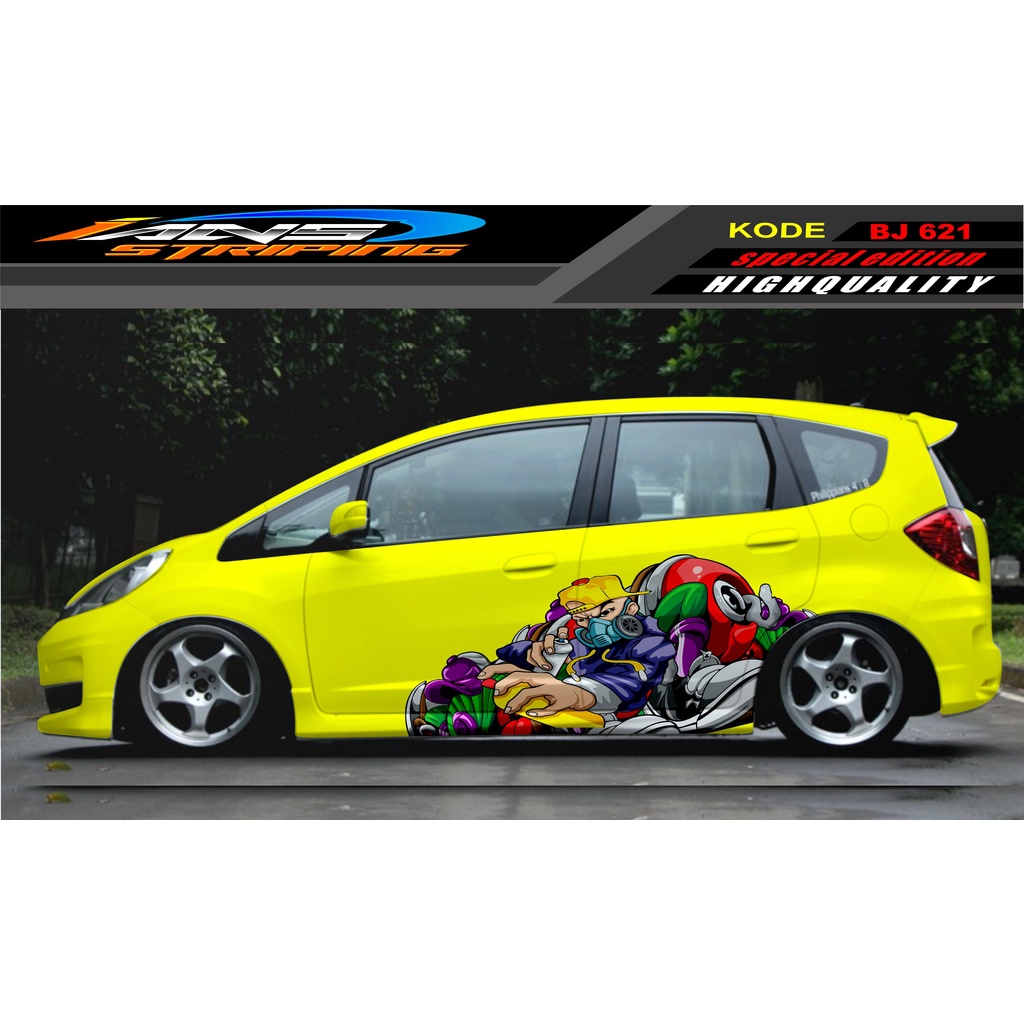 DECAL STICKER MOBIL JAZZ BRIO AVANZA SIGRA YARIS / STIKER VARIASI MOBIL / MODIF STICKER MOBIL 621