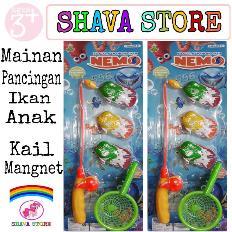 Mainan Anak Pancingan Ikan Nemo Kail Magnet
