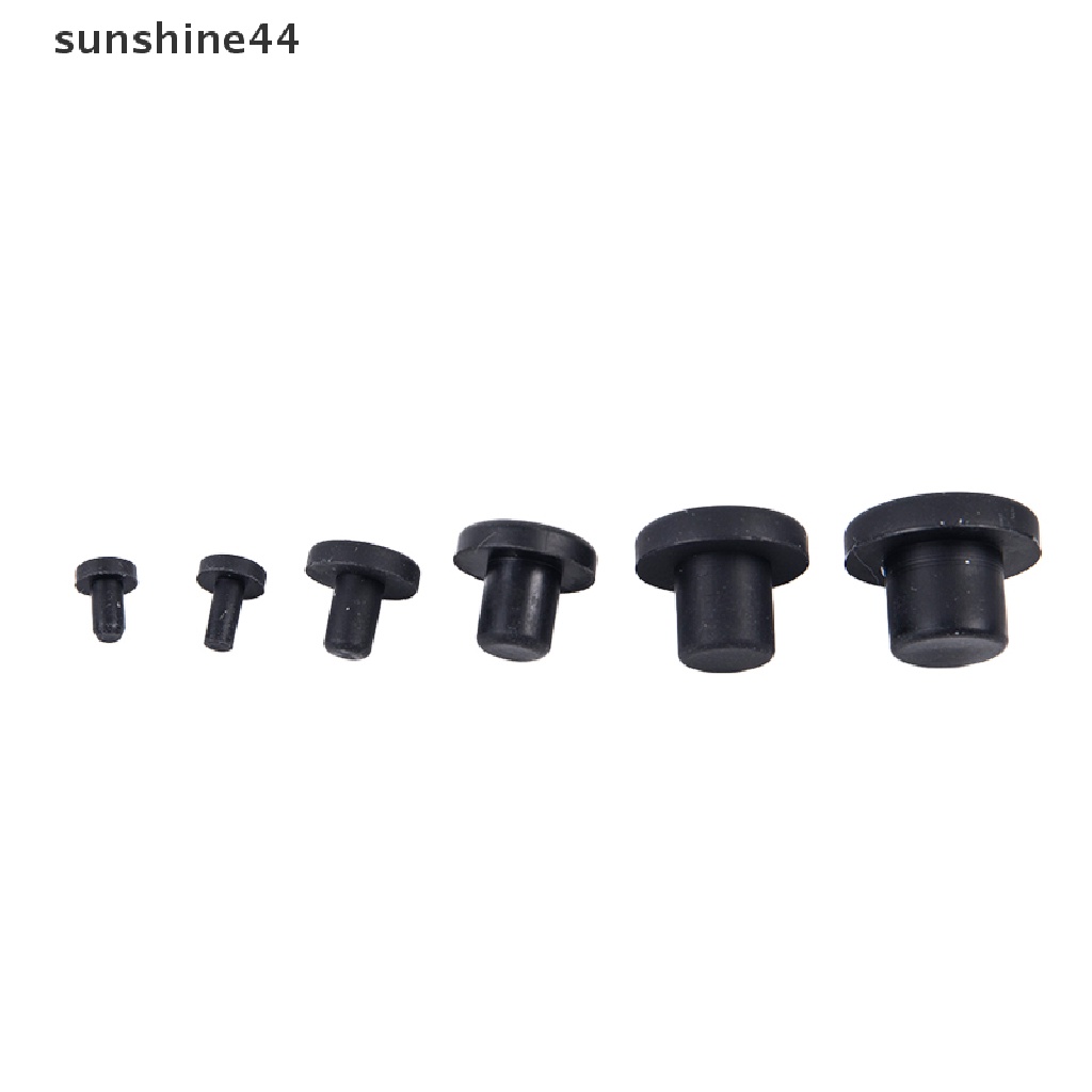 Sunshine 10Pcs Cap / Tutup Lubang Segel 3-12mm Bahan Karet Solid Tahan Panas