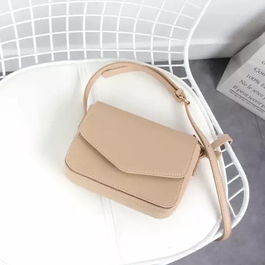 Tas Slempang Wanita Geovany Bag Simple Sling Bag Wanita Terbaru Miniso/ Taiga Kokoh Full Color Elegan Size Shoulder Bag Tas Bahu Wanita Korea