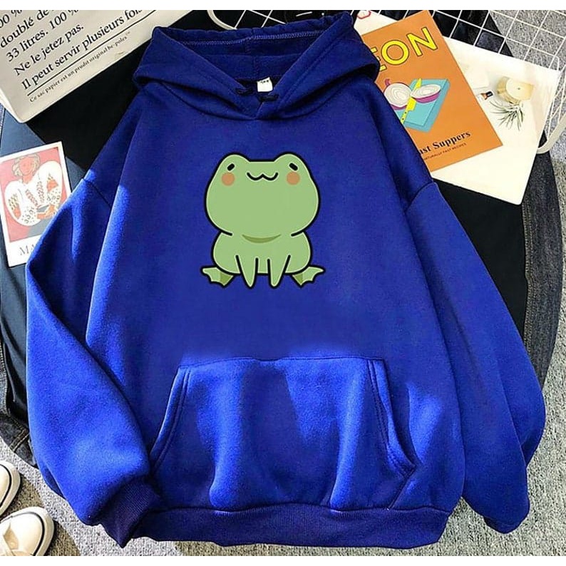 Jumper hoodie Edisi Animal Katak Lucu M-Xl || CUTE Frog Sweater Hoodie ( Pria &amp; Wanita )