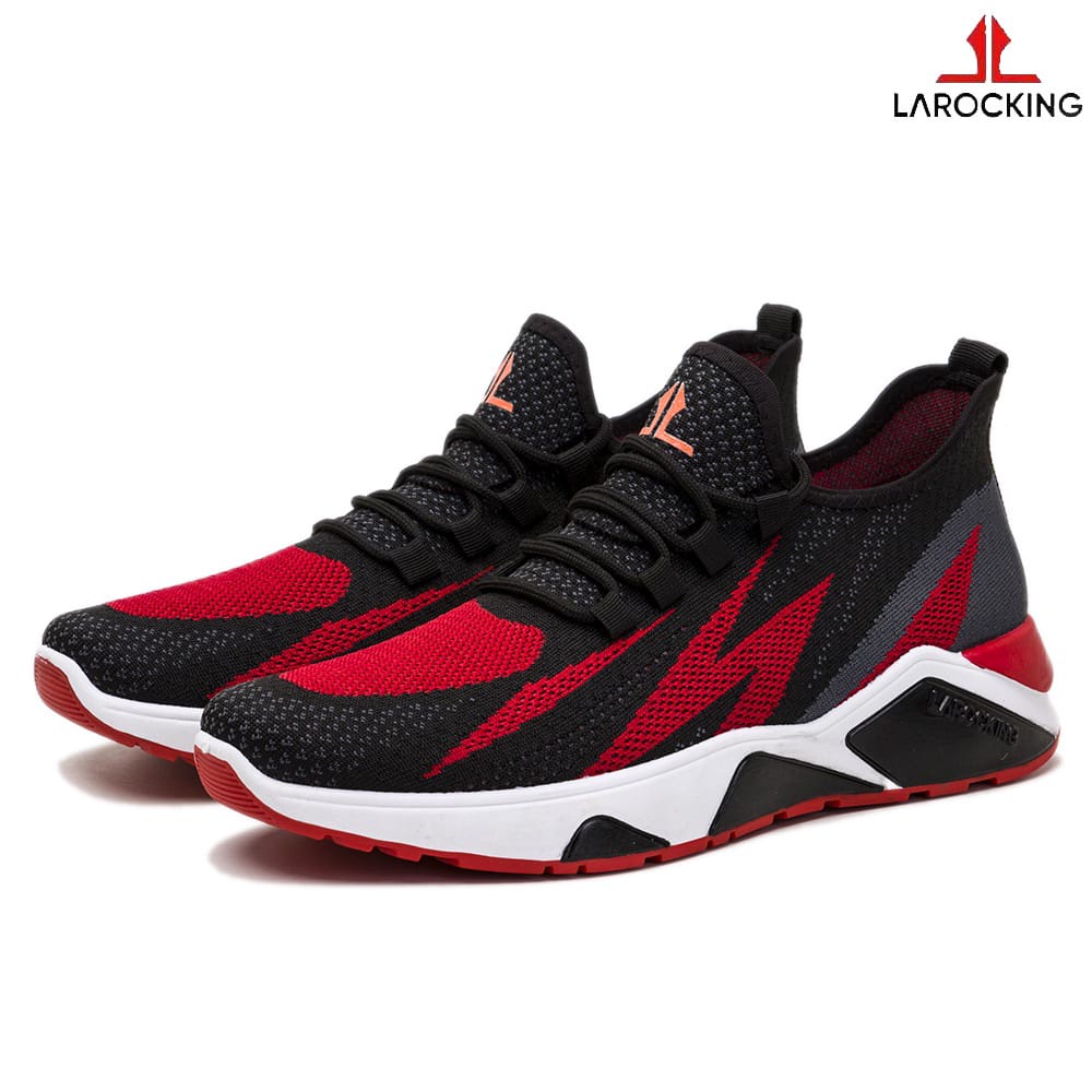 Larocking - Nexus Merah Hitam | Sepatu Sneakers Running Gym Shoes Sports