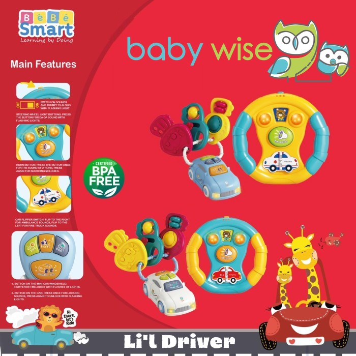 Bebe Smart Lil Wheel Driver - Mainan Setir Anak