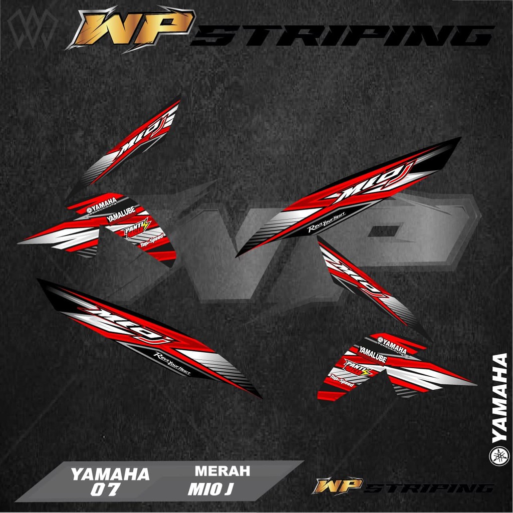 Stiker Striping MIO J/Sticker Variasi List Skotlet Motor Yamaha MIO J / 07