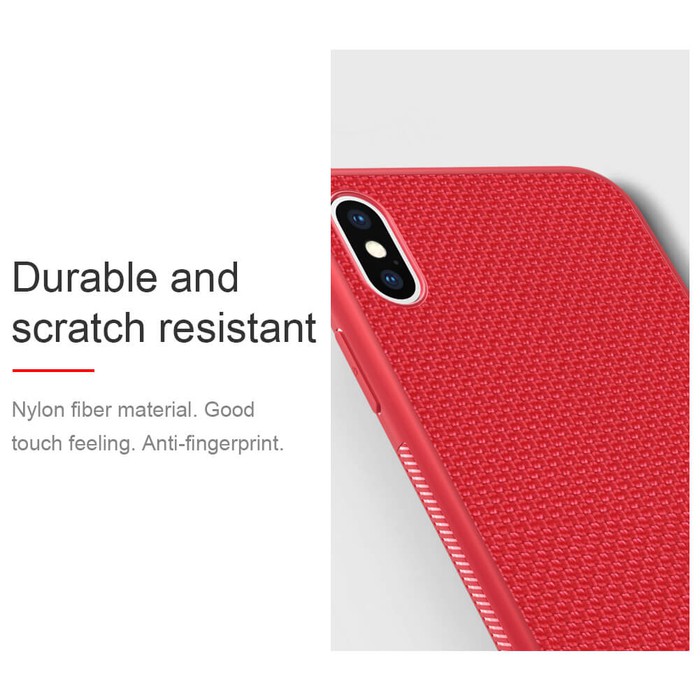 Hard Case iPhone XS Max Nillkin Textured Nylon Fiber Casing Original