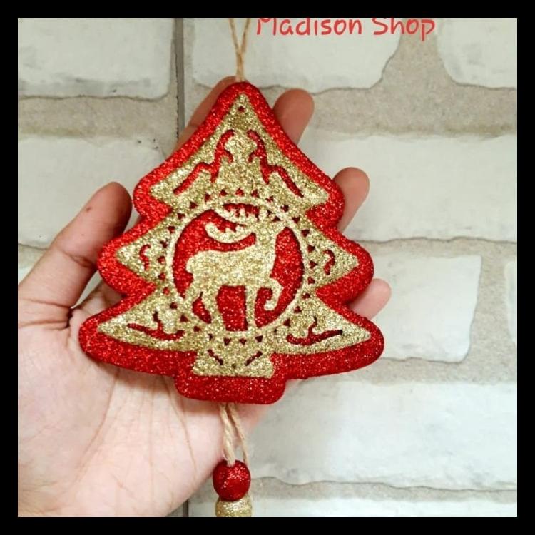 

DEKORASI POHON NATAL KRANS RUSA EMAS MERAH MURAH DEKORASI PARCEL KADO