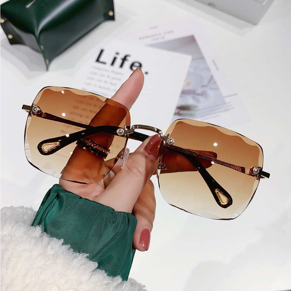 Kacamata UV400 [ Cokelat ] Anti Radiasi - Sunglasses Wanita Korea - HM8103