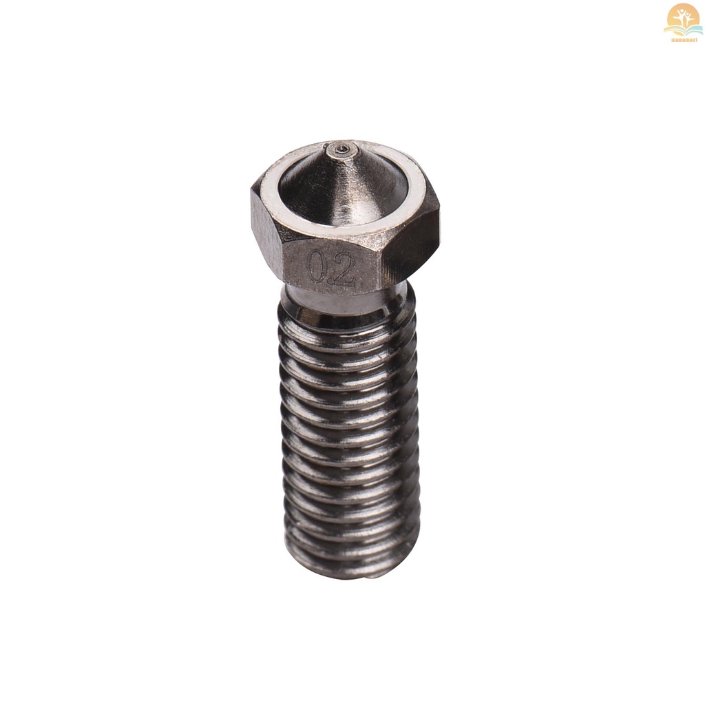 3D Printer Nozzle 0.2/0.3/0.4/0.5/0.6/0.8/1.0mm Nozzle Hardened Steel Tool M6 Thread Extruder Print Head High Temperature Resistant Volcano Nozzles for 1.75mm Filament Carbon fiber Filaments