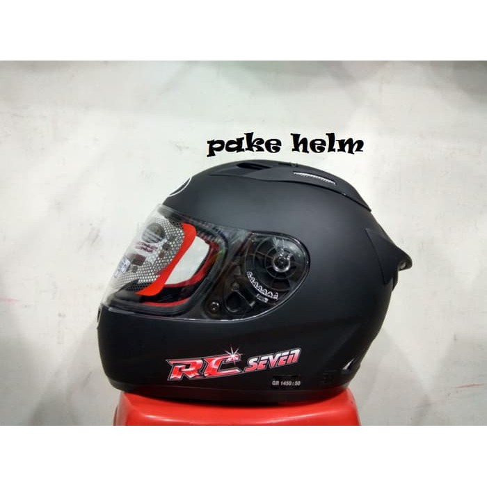 BEST QUALITY HELM KYT RC 7 RC SEVEN SOLID HITAM DOFF FULL FACE RC7