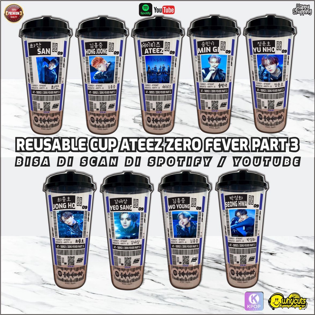 Reusable Cup Ateez Zero Fever Part 3 DeJavu