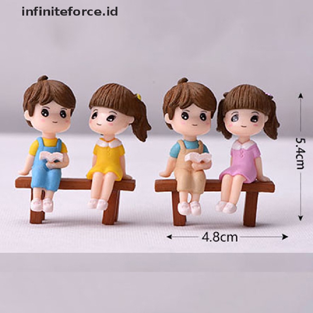 Infiniteforce.id 1 Set Miniatur Pasangan Kekasih DIY Dekorasi Lanskap Mikro Rumah Boneka