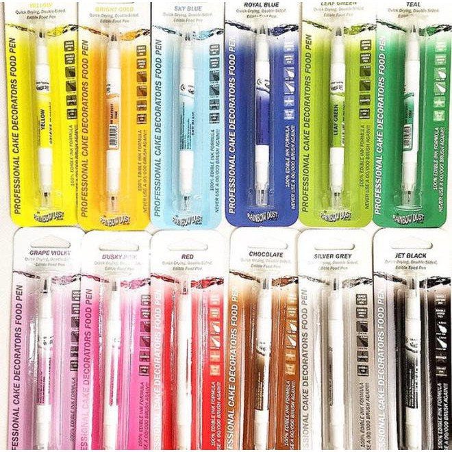 

Promo Tahun Baru Rainbowdust Edible Pen (Double Pen Tips)