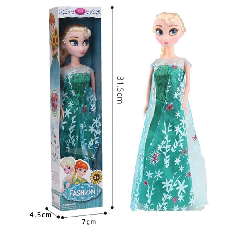 Set Mainan Boneka Princess Elsa Anna Frozen Ukuran 31cm Untuk Hadiah Ulang Tahun Anak Perempuan