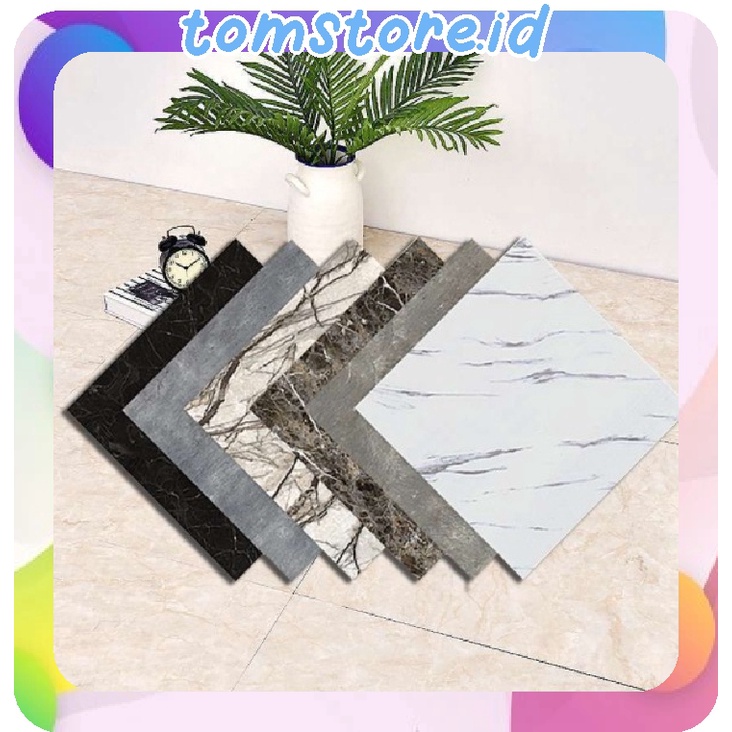 TOMSTORE.ID Vinyl Lantai Marbel (30 x 30 cm) &amp; (30 x 60 cm) / Vinil Sticker Lantai Marbel Granit / Stiker Lemari Marbel R648