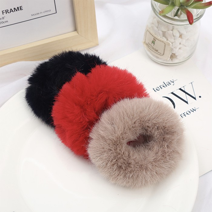 MURMURE.ID | IKAT RAMBUT BULU JUMBO LEMBUT KARET CEPOL WANITA RASFUR ALA KOREA HA065-3