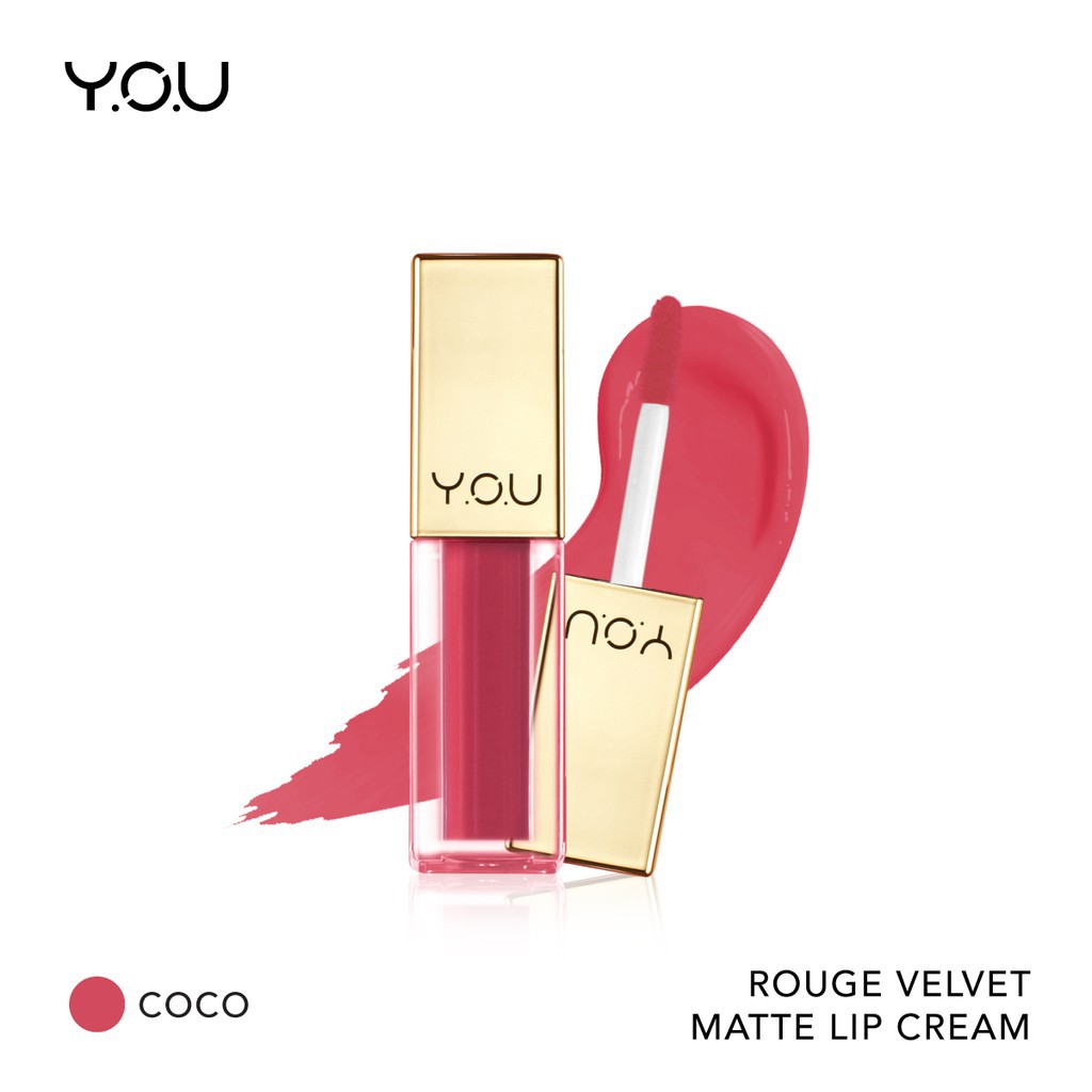 YOU - Rouge Velvet Matte Lip Cream - The Gold One / Lipcream Lipstick Lipstik-08 Coco