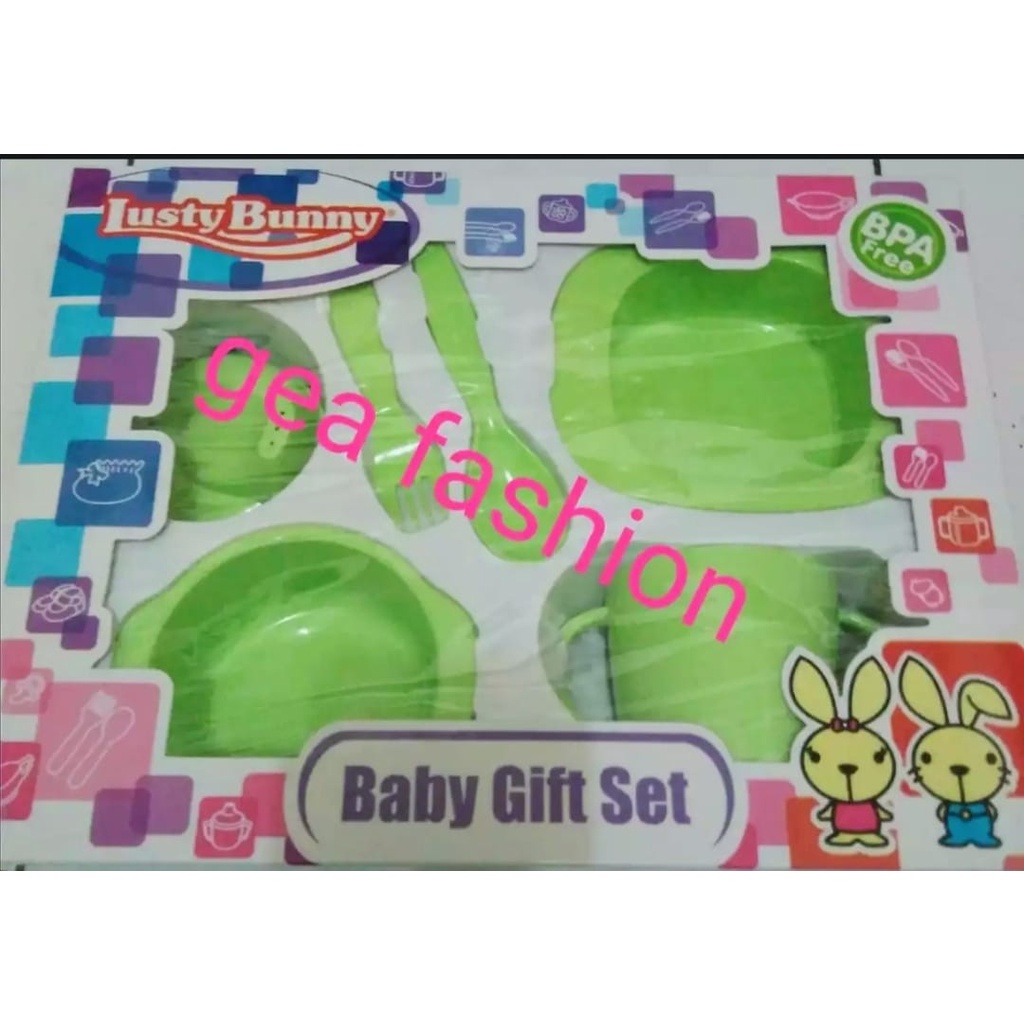 Tempat makan bayi set lusty bunny(pekingaman)